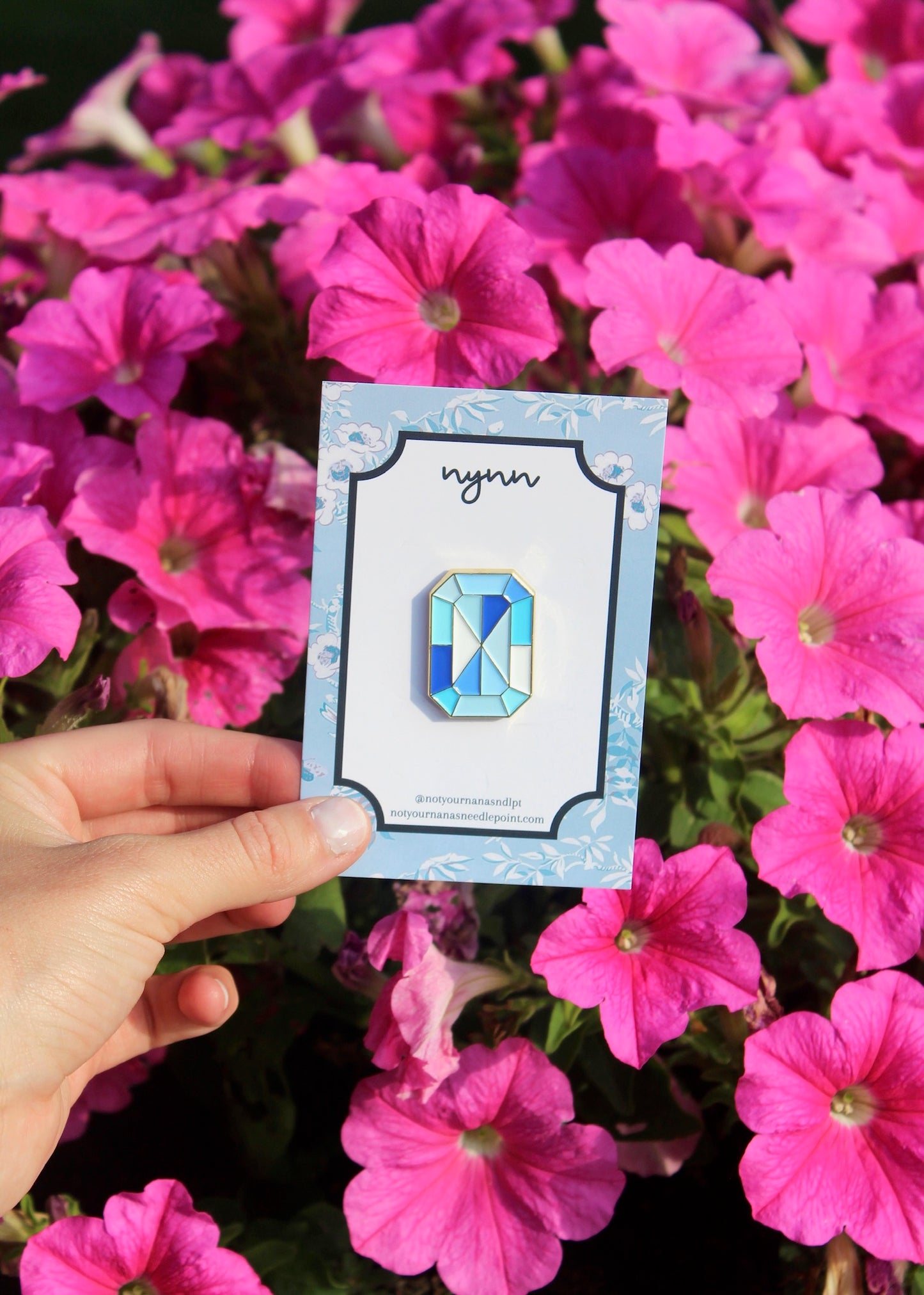 Sea Glass Gemstone Needle Minder
