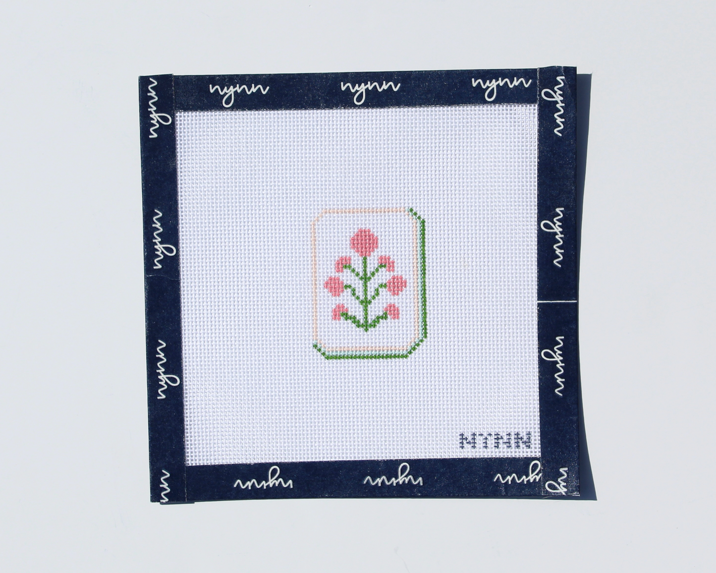 Pink Flower Mahjong Tile Charm
