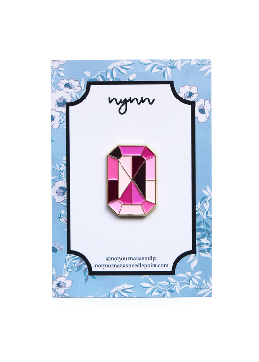 Pink Prism Gemstone Needle Minder