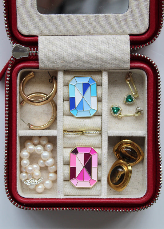 Pink Prism Gemstone Needle Minder